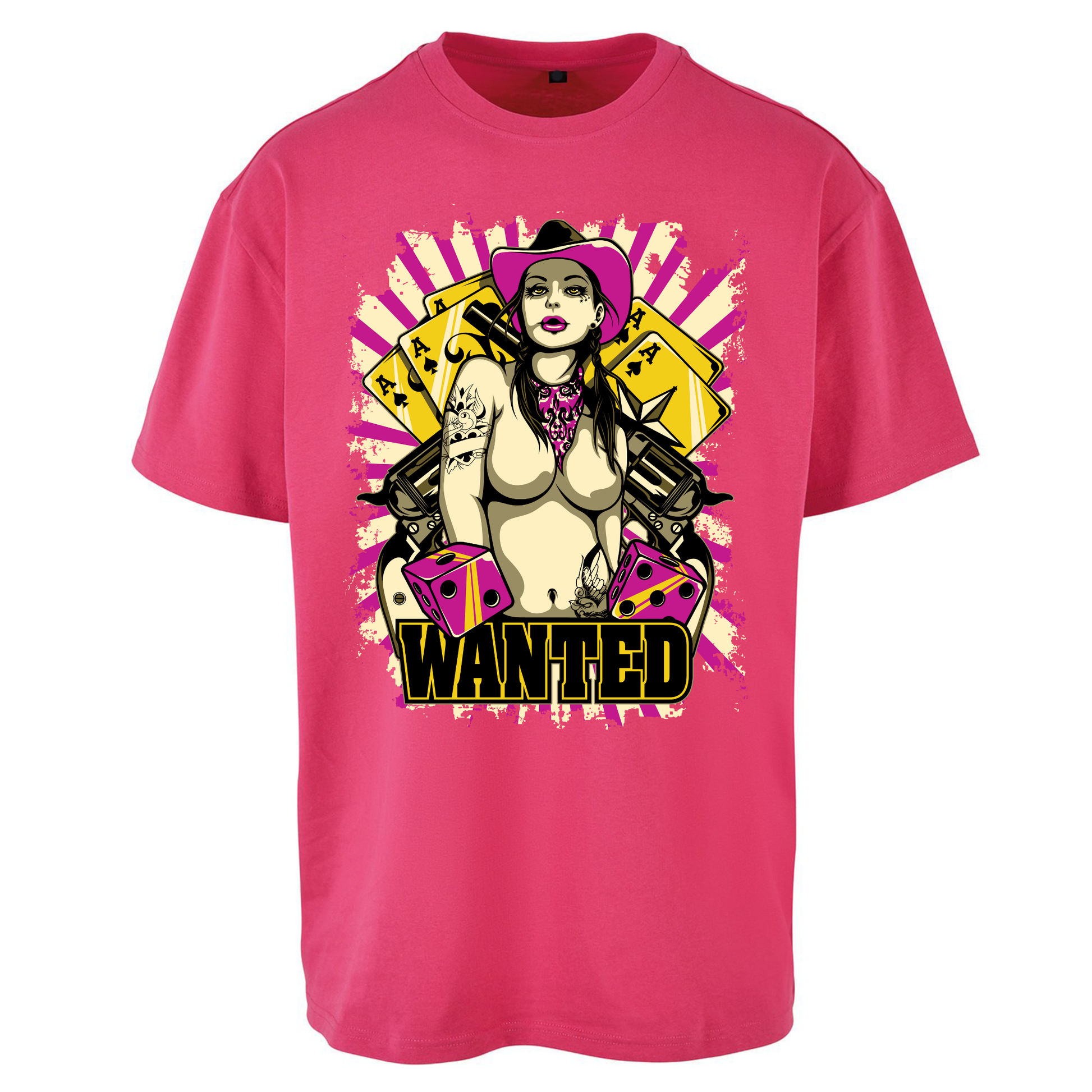Wanted Ace Of Spades Oversized T Shirts