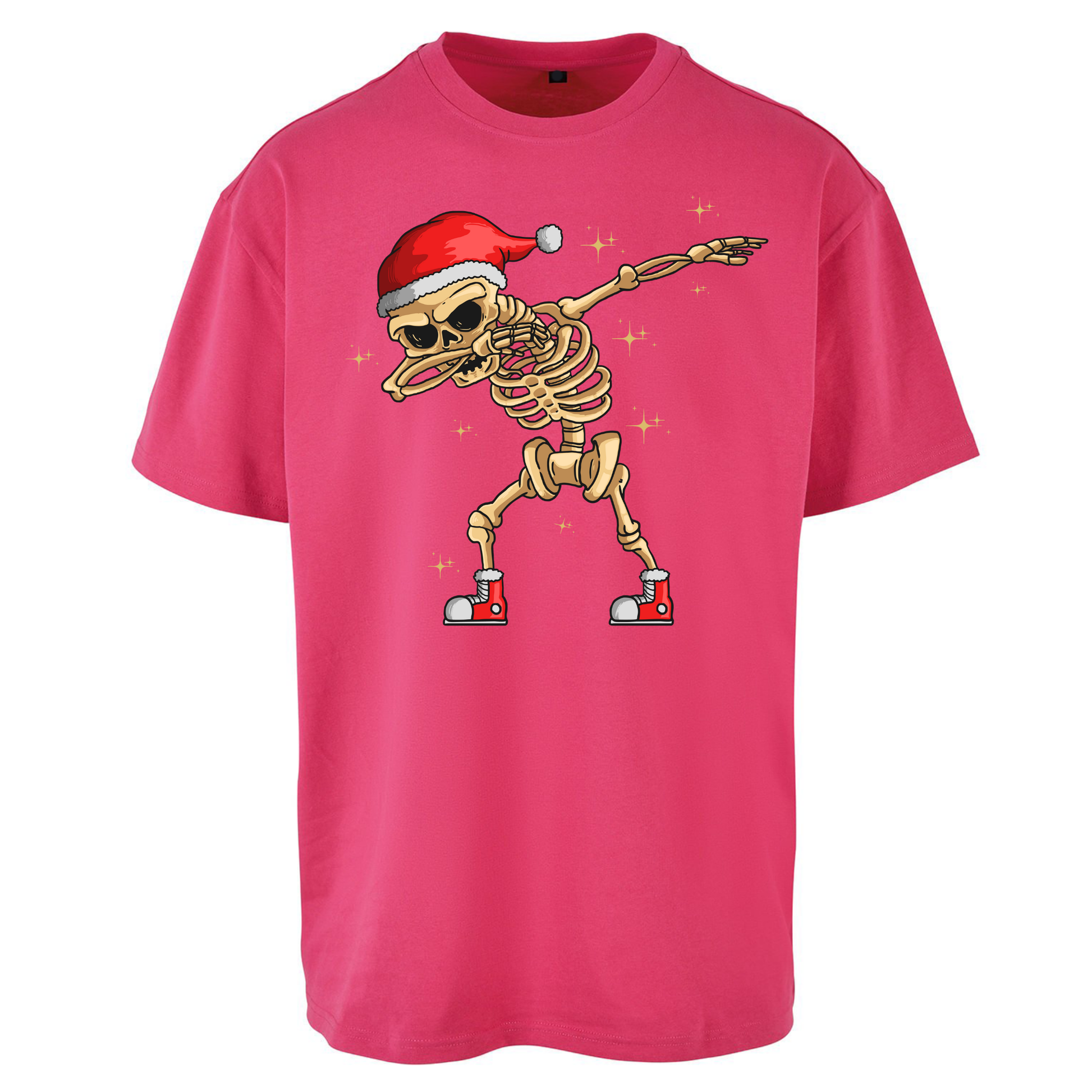 Santa Skellington Dabbing Christmas Oversized T Shirts