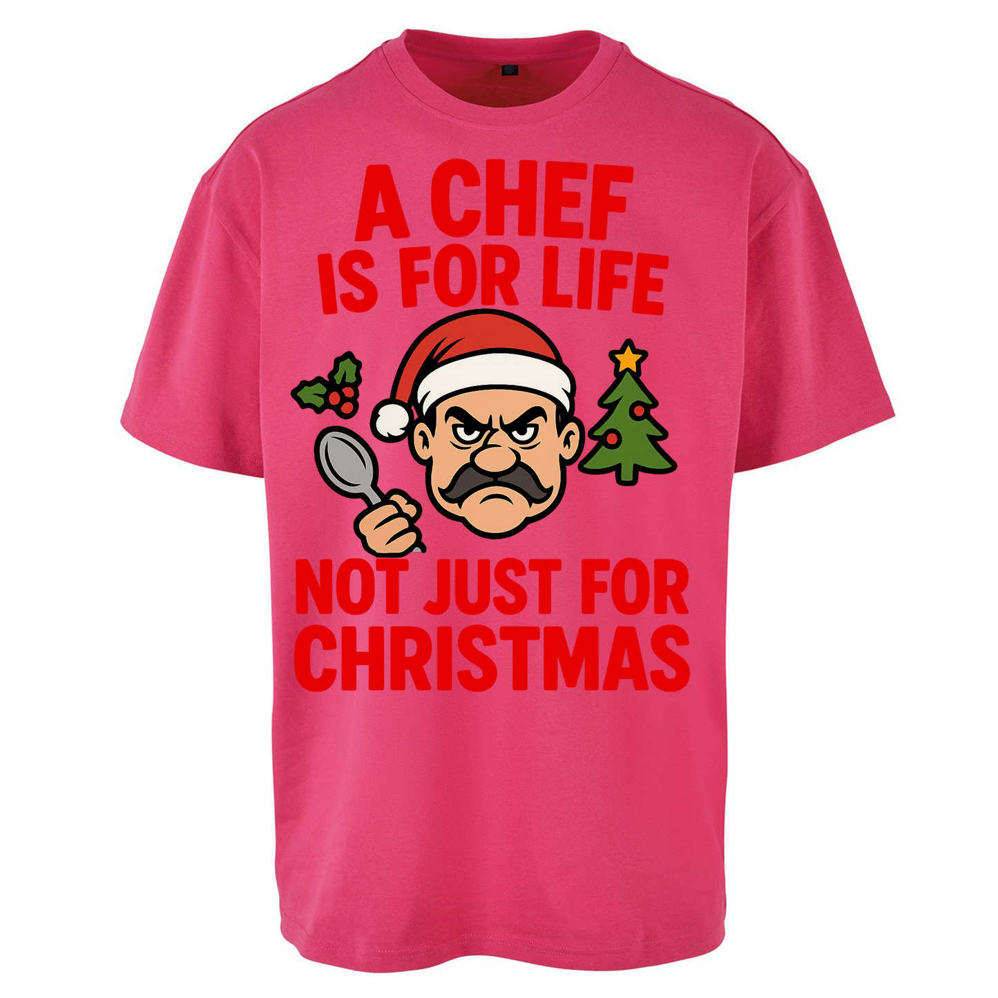 Chef Christmas Oversized T Shirts