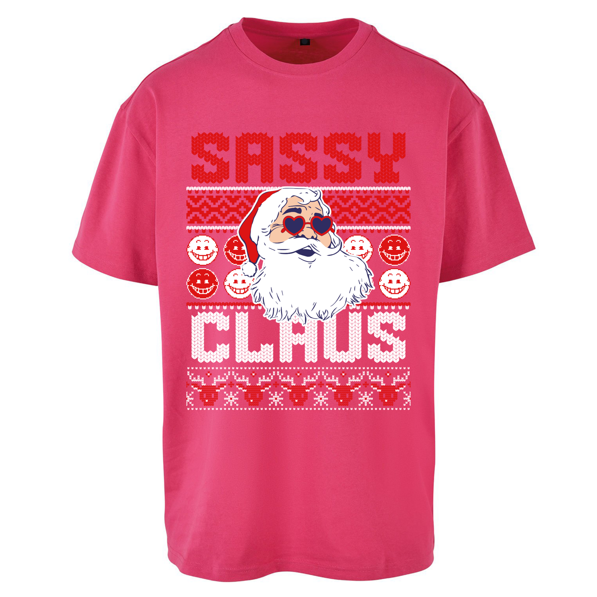 Sassy Claus Santa Christmas Oversized T Shirts