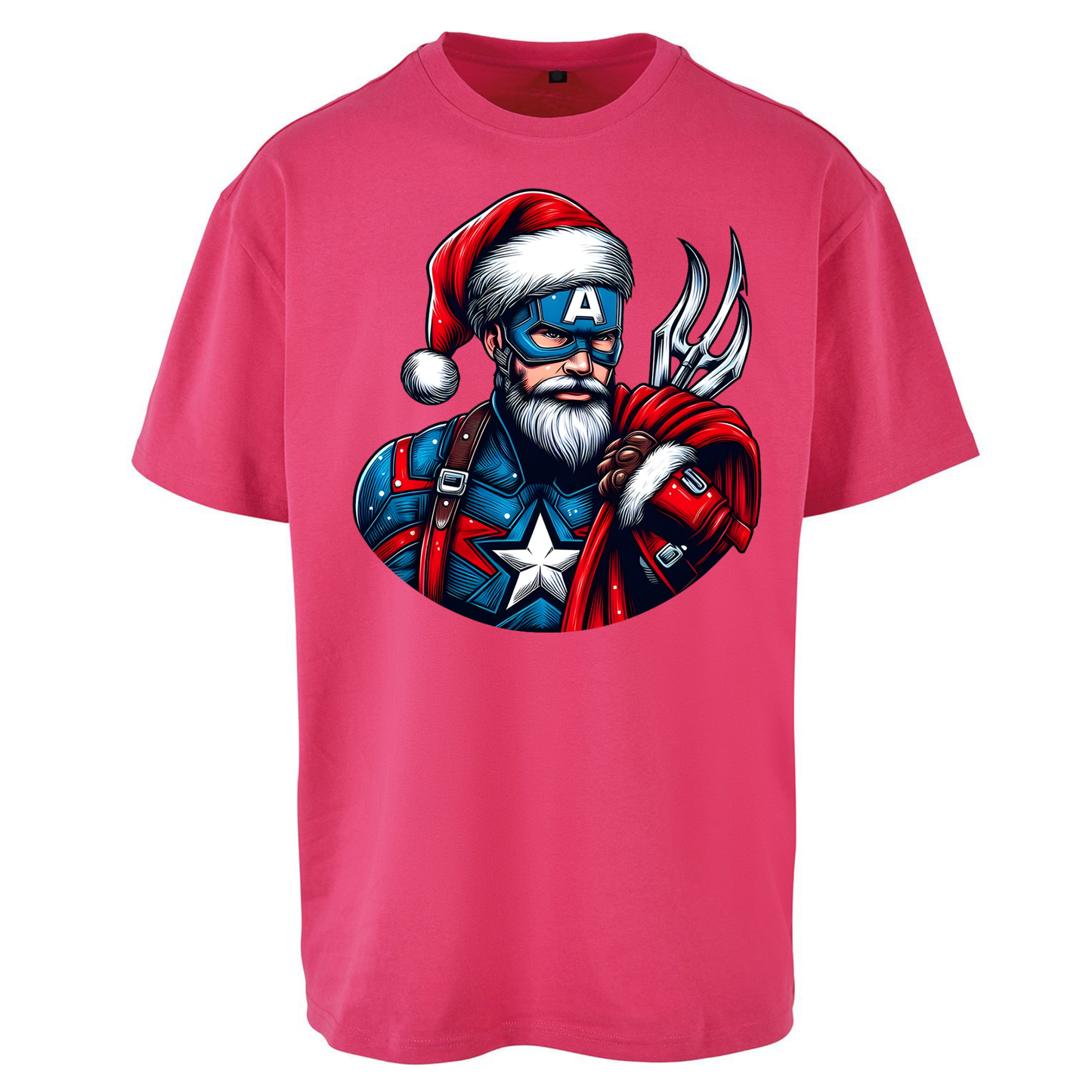 Captain America Santa Oversized T Shirts