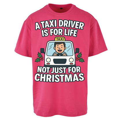 Taxi Driver Christmas Oversized T Shirts