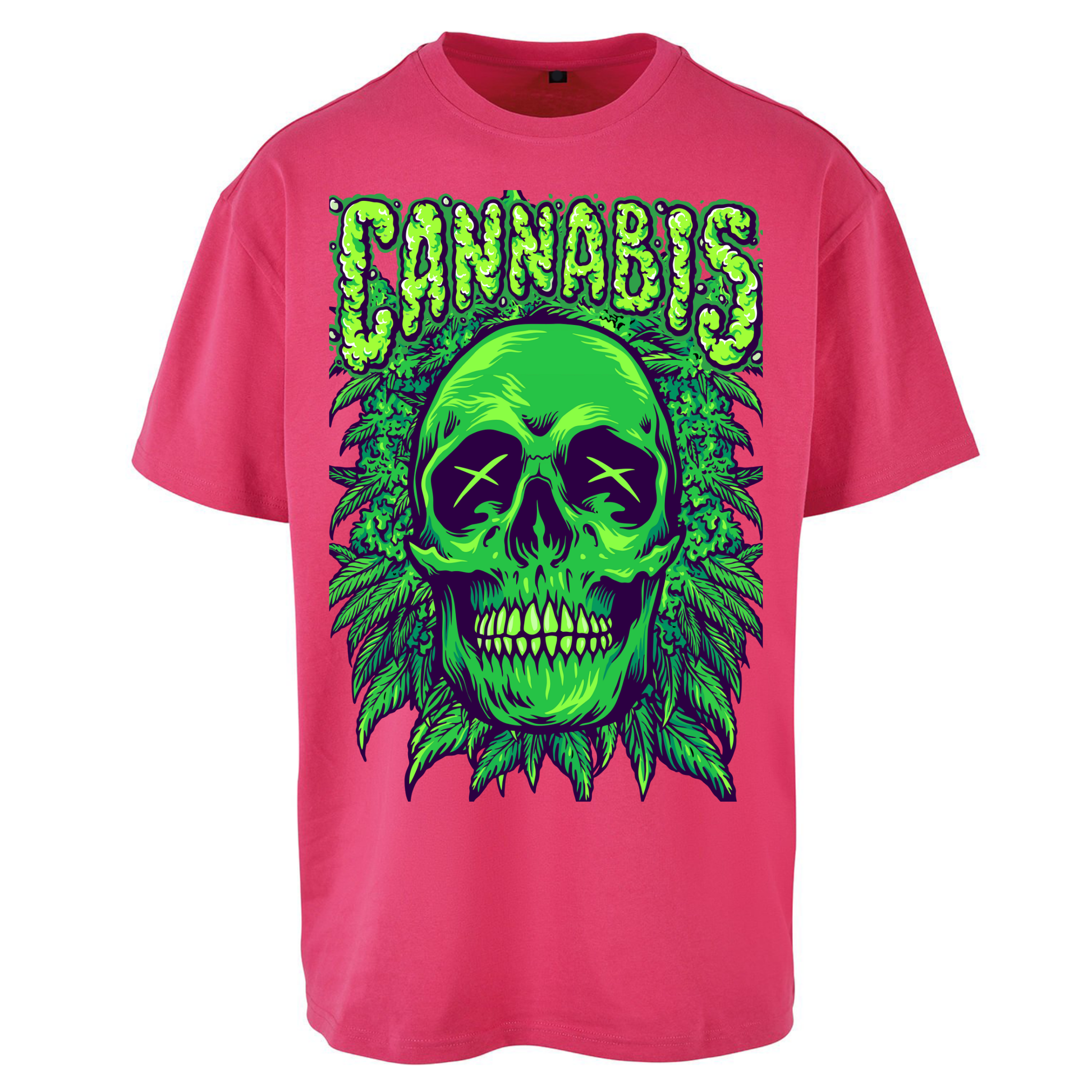 Cannabis Skull Oversized T Shirts