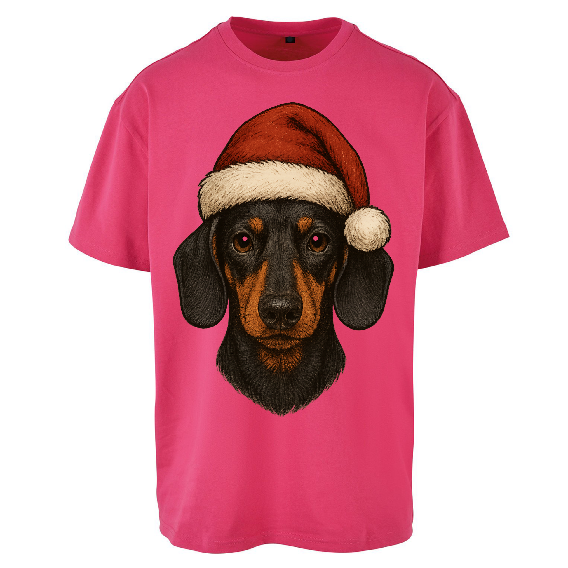 Sausage Dog Christmas Oversized T Shirt