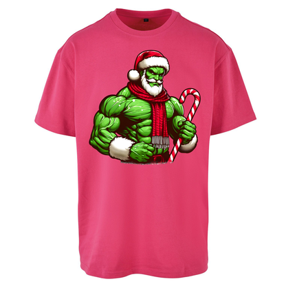 The Hulk Candy Cane Santa Oversized T Shirts