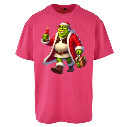 Shrek Santa Candle Oversized T Shirts