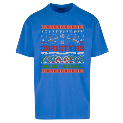 Christmas Joy to the World Christmas Oversized T Shirts