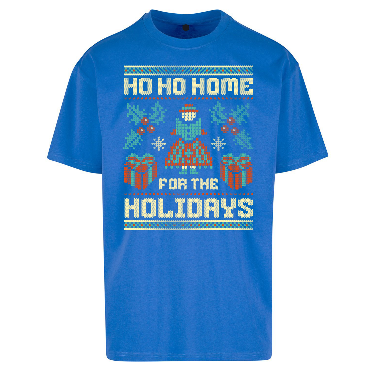 HO HO Home For the Holidays Christmas Oversized T Shirts