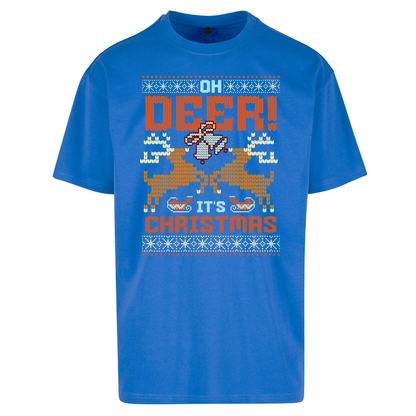Oh Deer its Christmas Oversized T Shirts