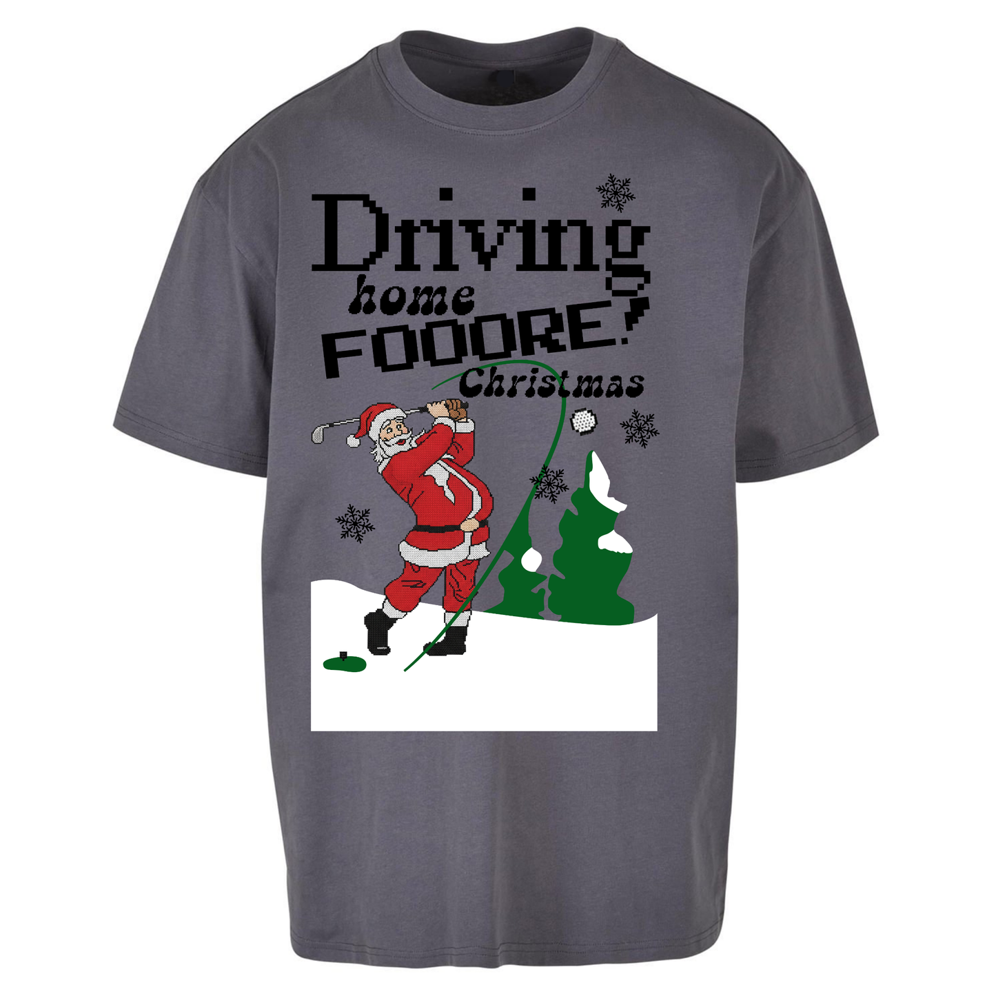 Christmas Golf Oversized T Shirt