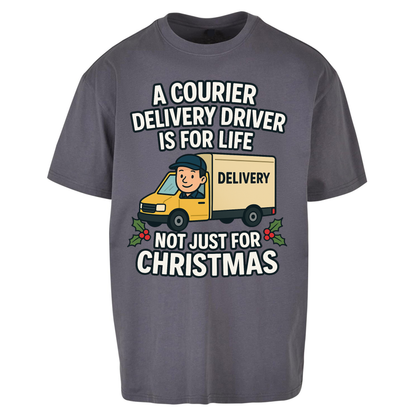 Courier Delivery Driver Christmas Oversized T Shirts
