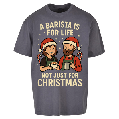 Barista Christmas Oversized T Shirts