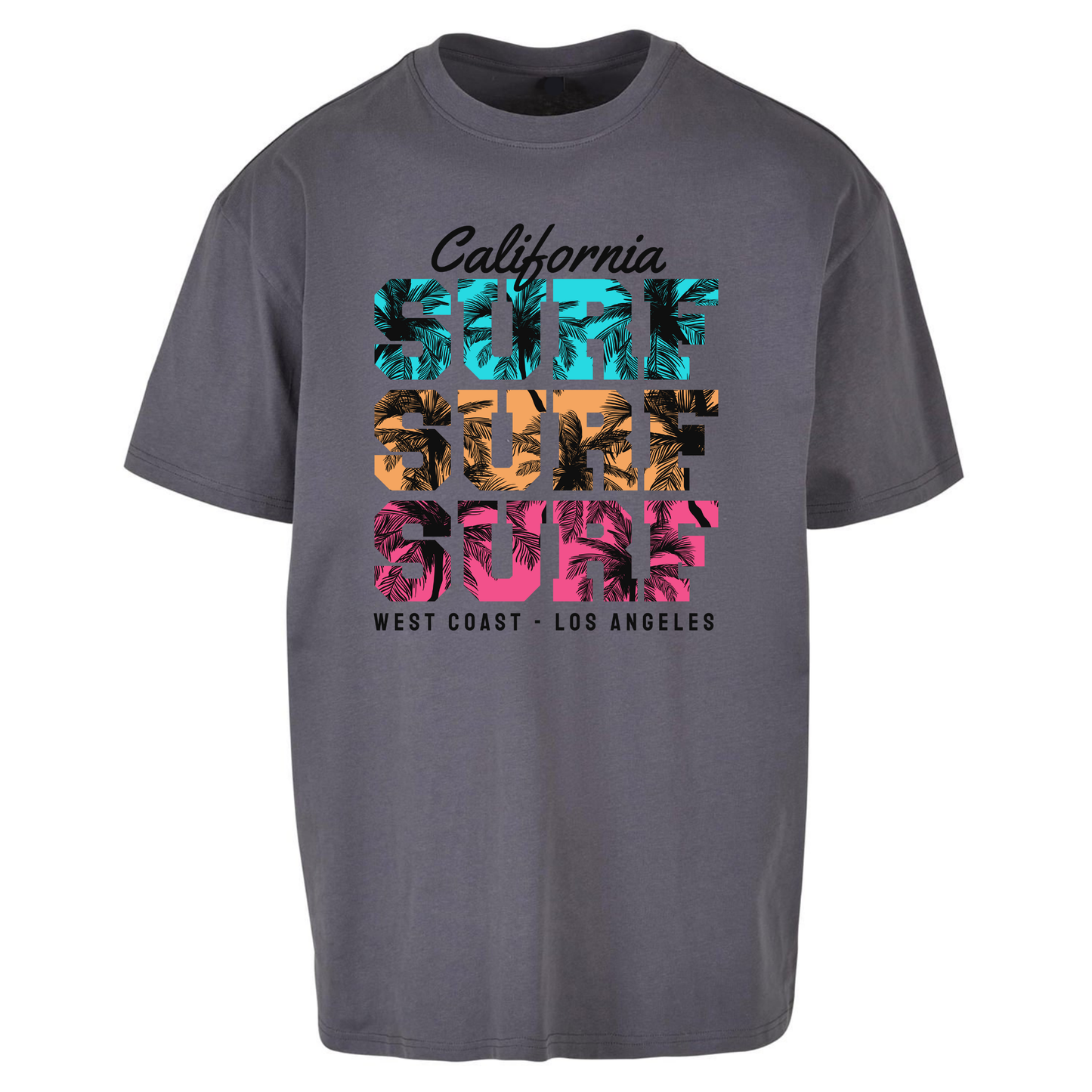 California Surf Surf Surf Oversized T Shirts