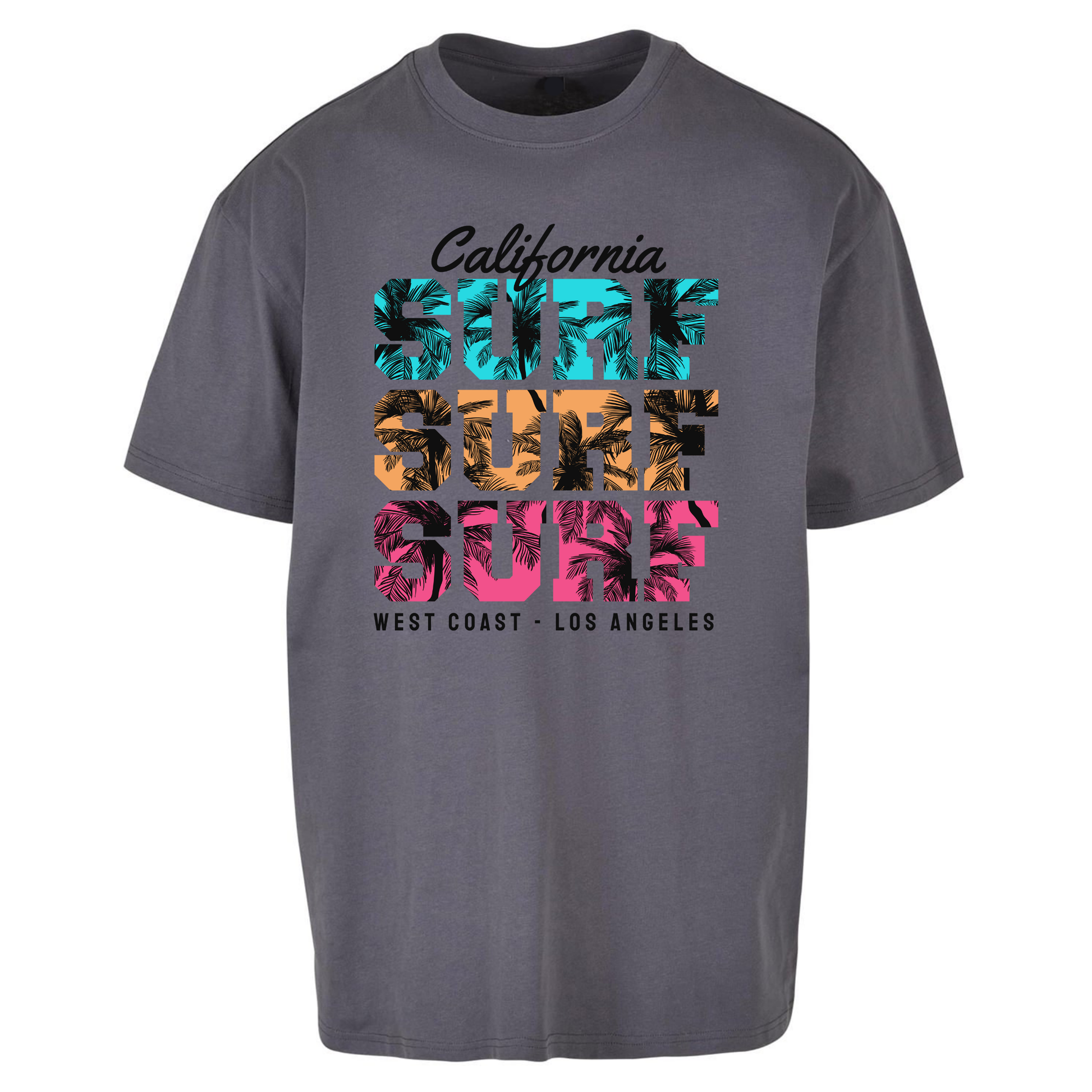 California Surf Surf Surf Oversized T Shirts
