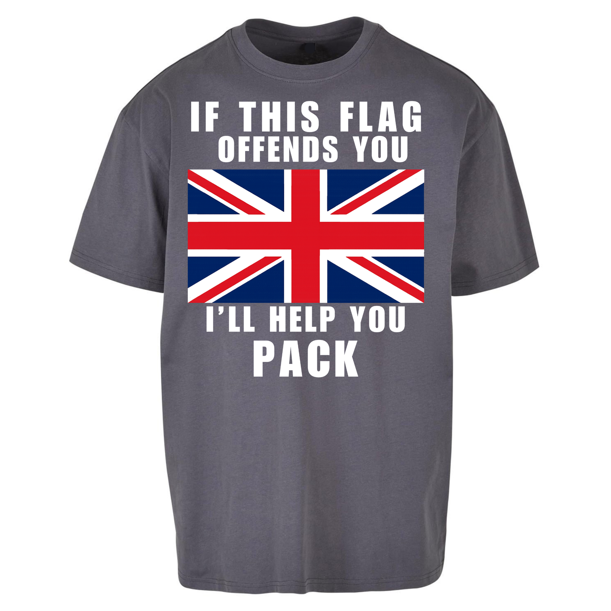If This Flag Offends You I Will Help You Pack Oversized T Shirts