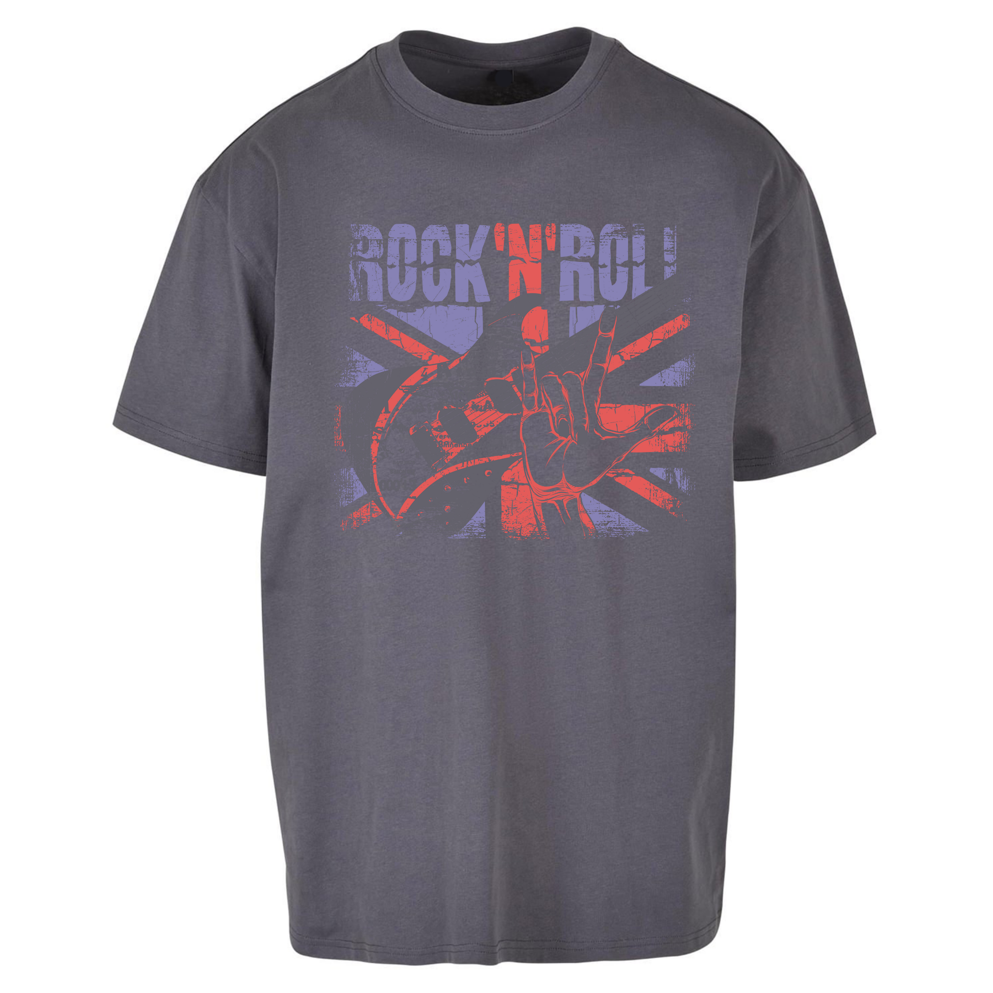 Rock N Roll Union Jack Oversized T Shirts