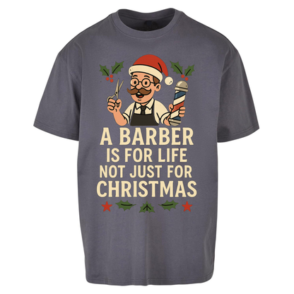 Barber Christmas Oversized T Shirts