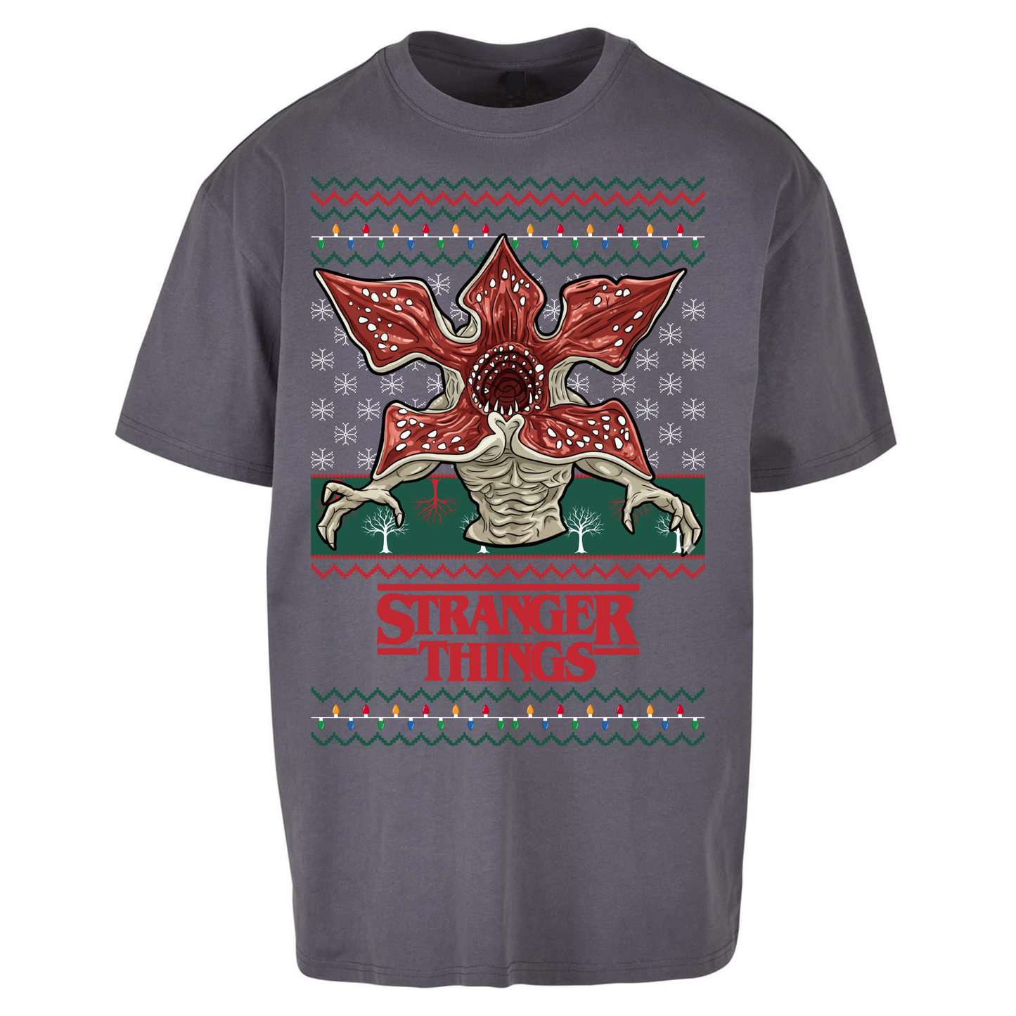 Demogorgon Christmas Oversized T Shirts