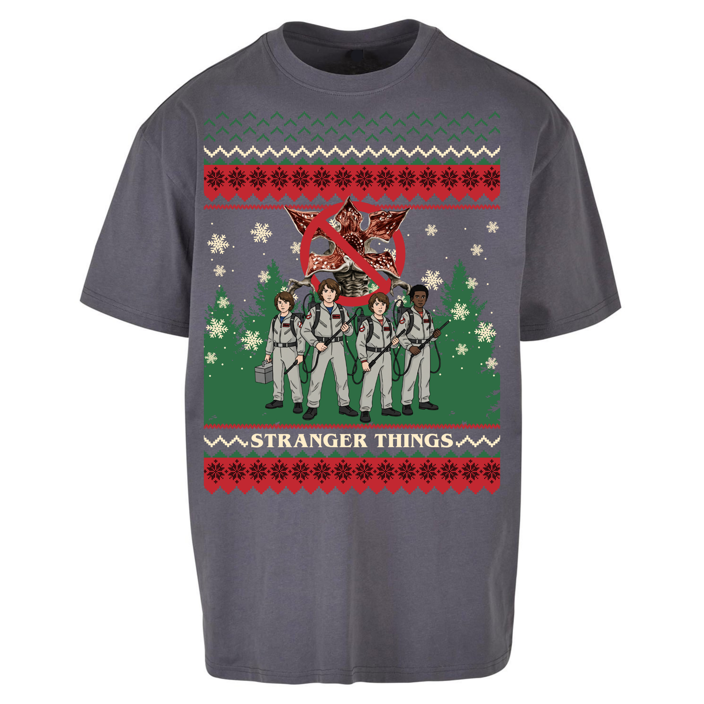 Stranger Things Demogorgon Christmas Oversized T Shirts