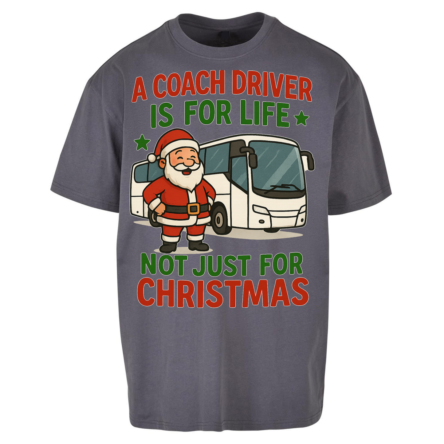 Coach Driver Christmas Oversized T Shirts