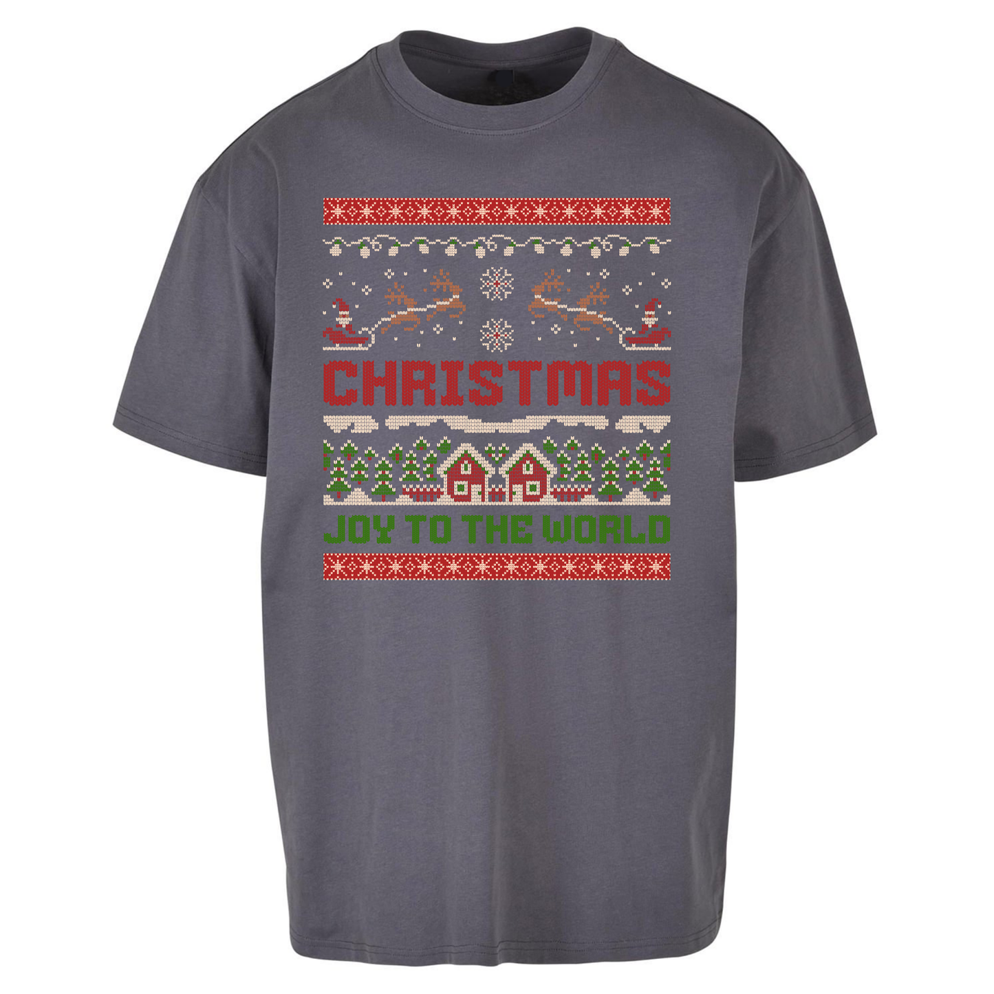 Christmas Joy to the World Christmas Oversized T Shirts