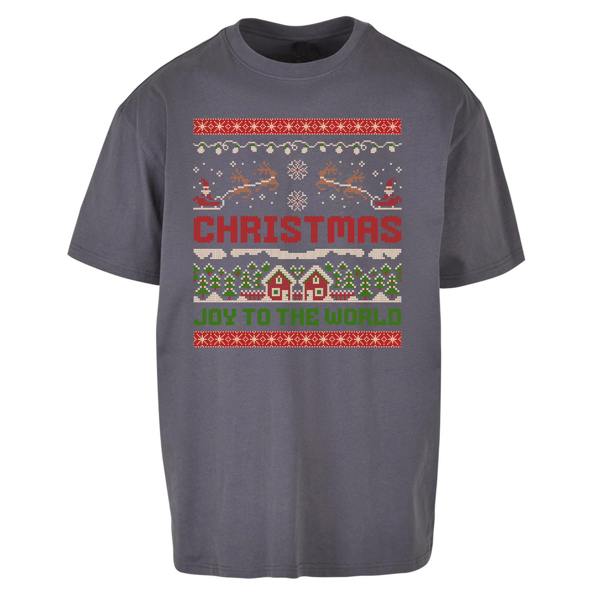 Christmas Joy to the World Christmas Oversized T Shirts