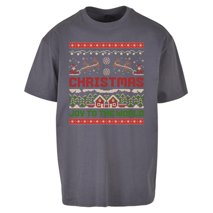 Christmas Joy to the World Christmas Oversized T Shirts