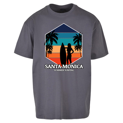 Santa Monica Summer Surfing Oversized T Shirts