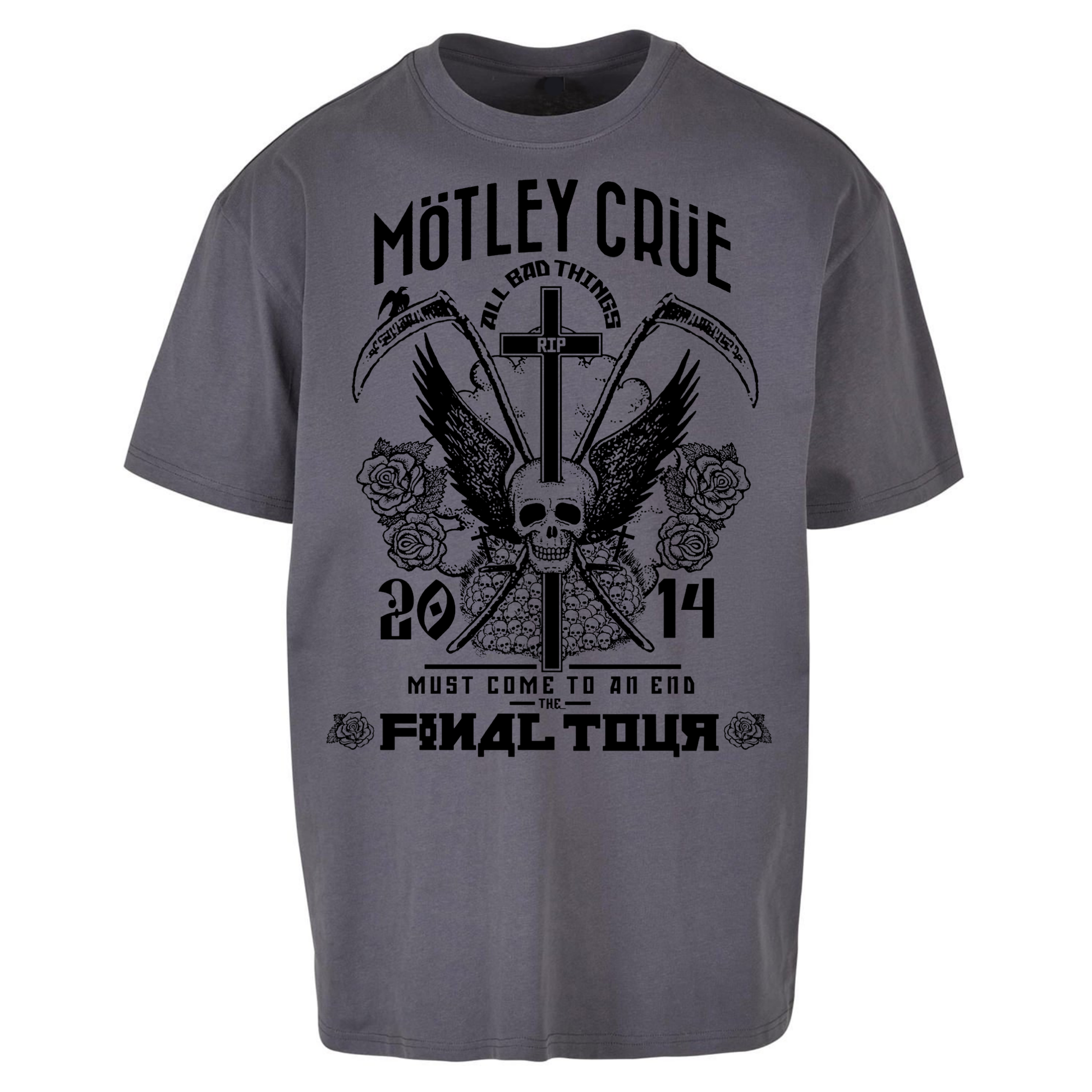 Motley Crue All Bad Things Oversized T Shirts