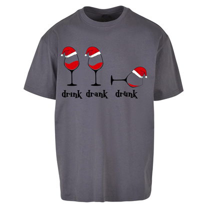 Drink Drank Drunk Oversized T Shirt