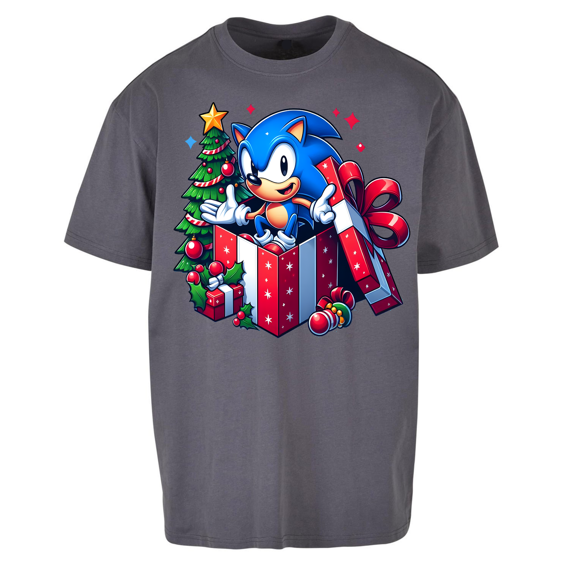 Sonic The Hedgehog Christmas Oversized T Shirts