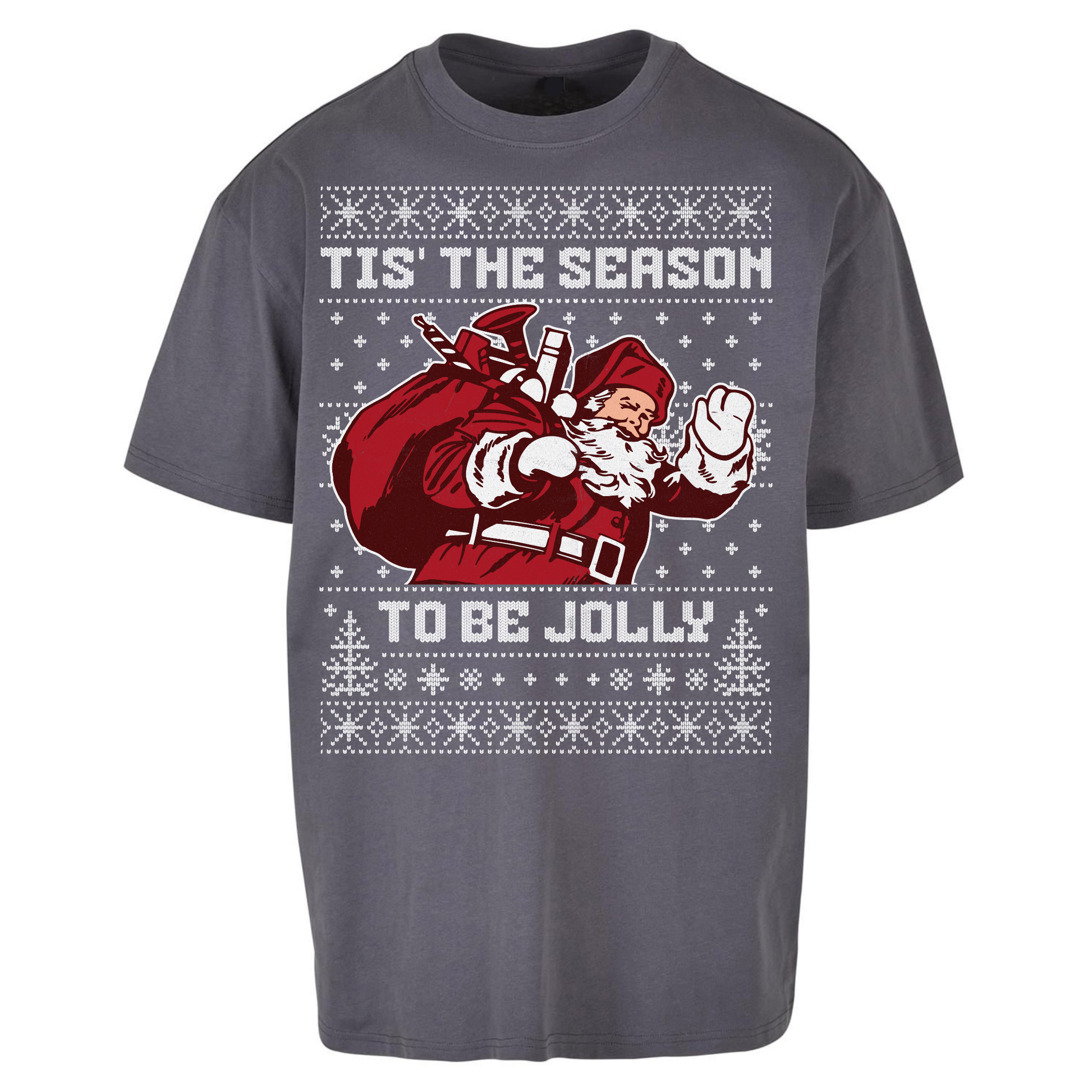 Tis The Season To Be Jolly Christmas Oversized T Shirts