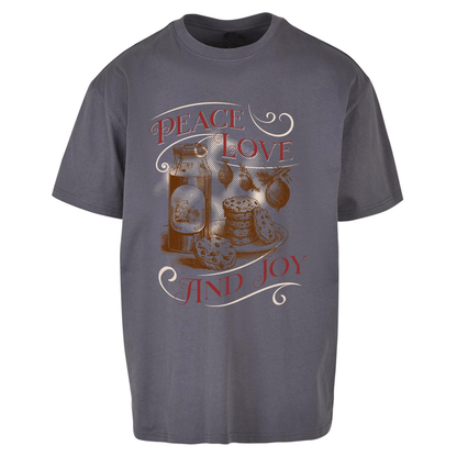 Peace Love And Joy Christmas Oversized T Shirts