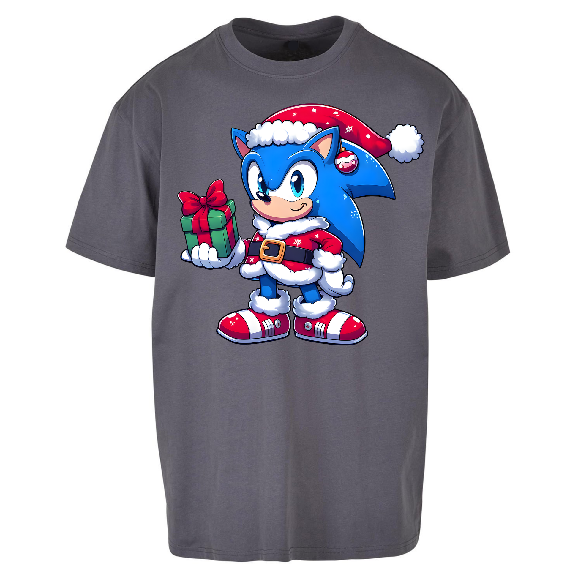 Sonic The Hedgehog Santa Oversized T Shirts