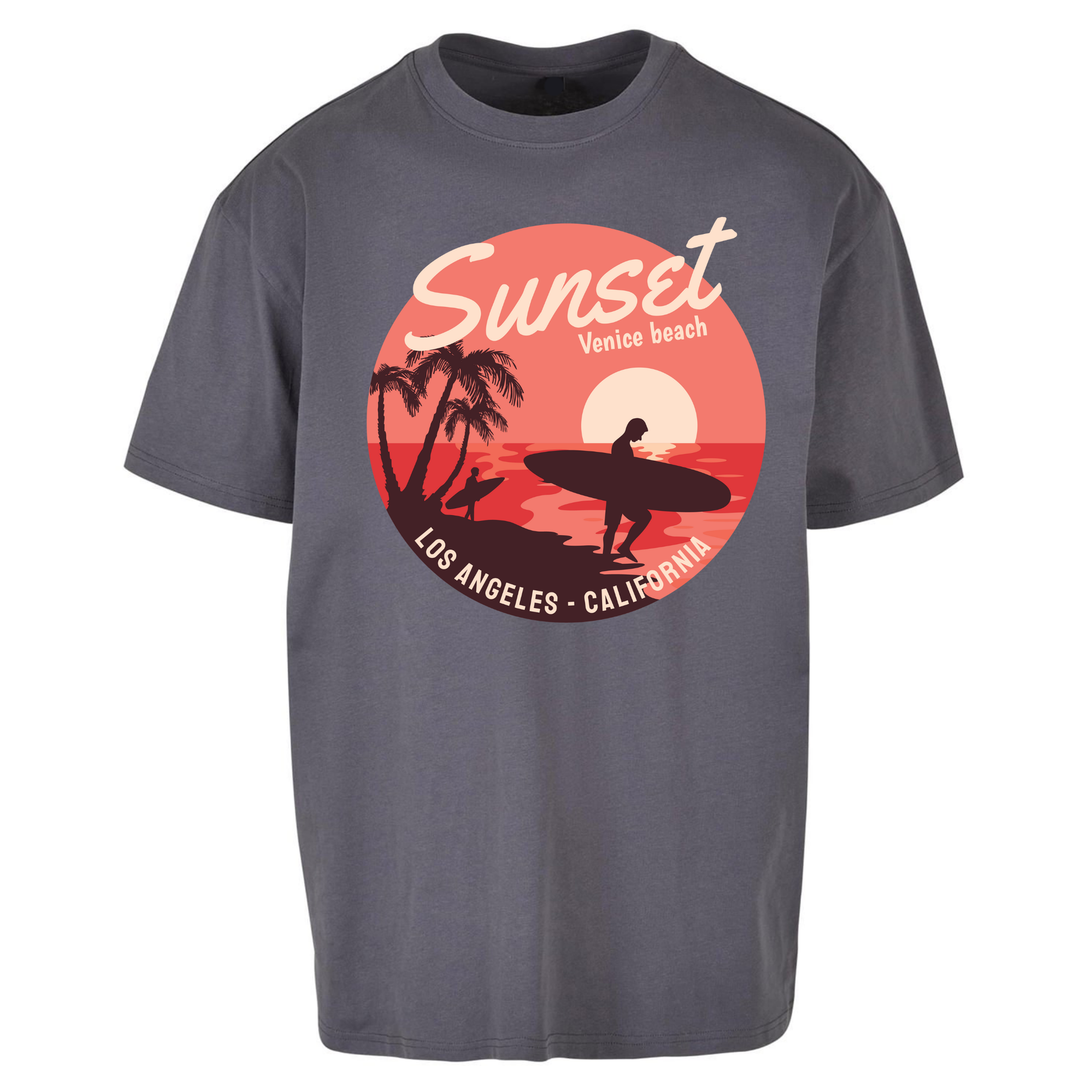 Sunset Venice Beach Oversized T Shirts