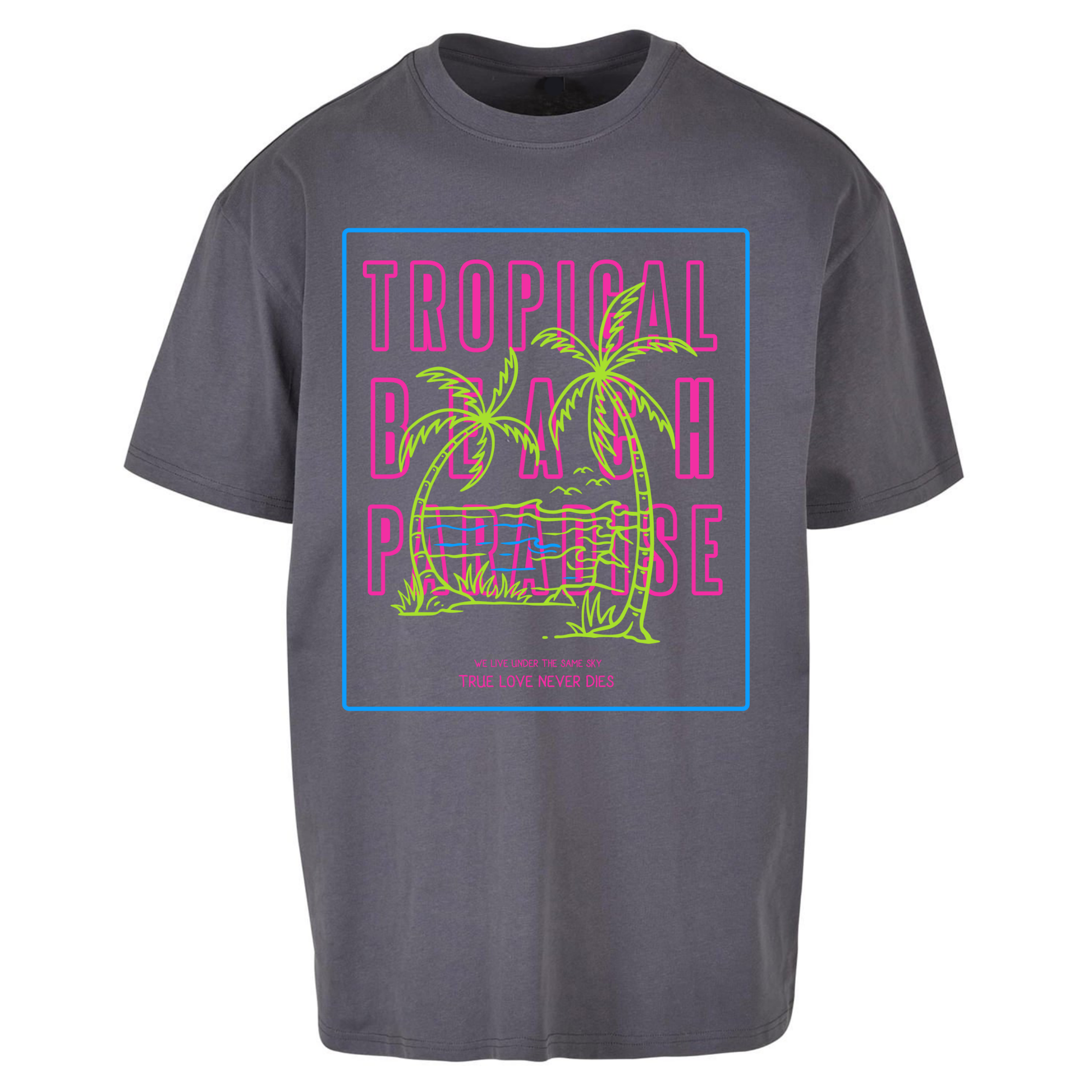Tropical Beach Paradise Oversized T Shirts