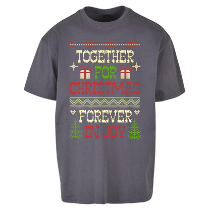 Together for Christmas Forever in Joy Christmas Oversized T Shirts