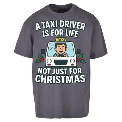 Taxi Driver Christmas Oversized T Shirts