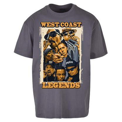 West Coast Legends Rappers Oversized T Shirts