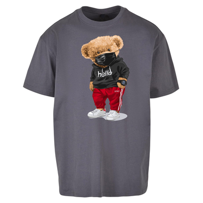 Teddy Bear Hello Streetwear Oversized T Shirts