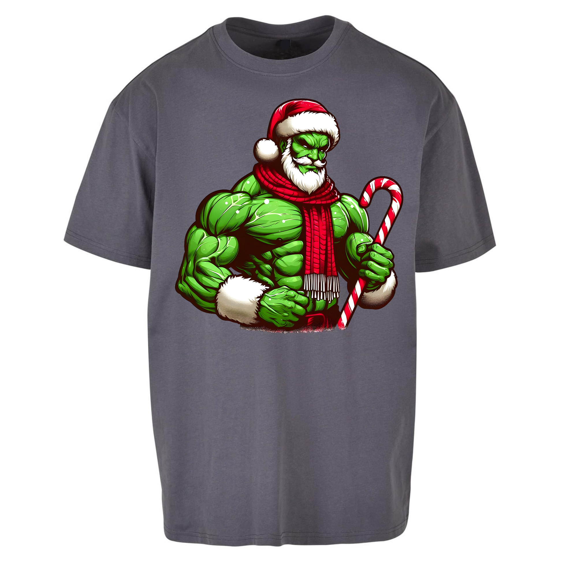 The Hulk Candy Cane Santa Oversized T Shirts