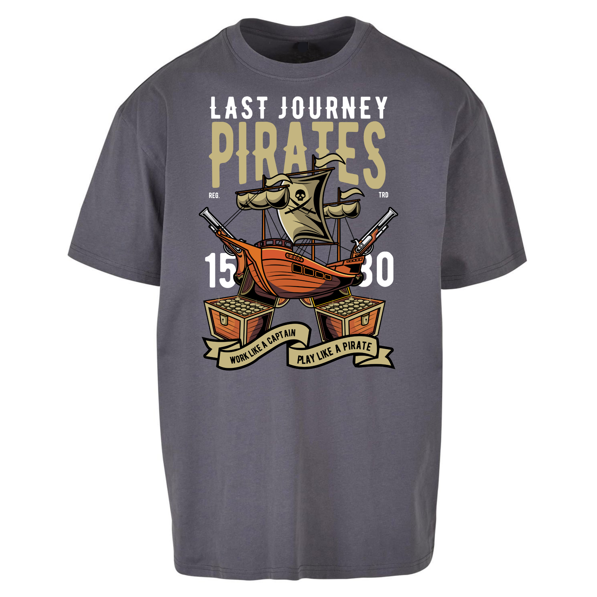 Last Journey Pirates Oversized T Shirts
