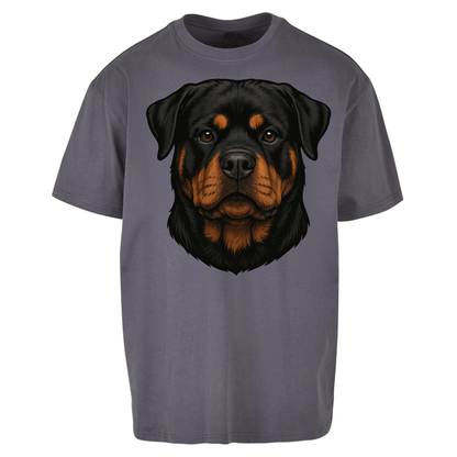 Rottweiler Face Oversized T Shirts
