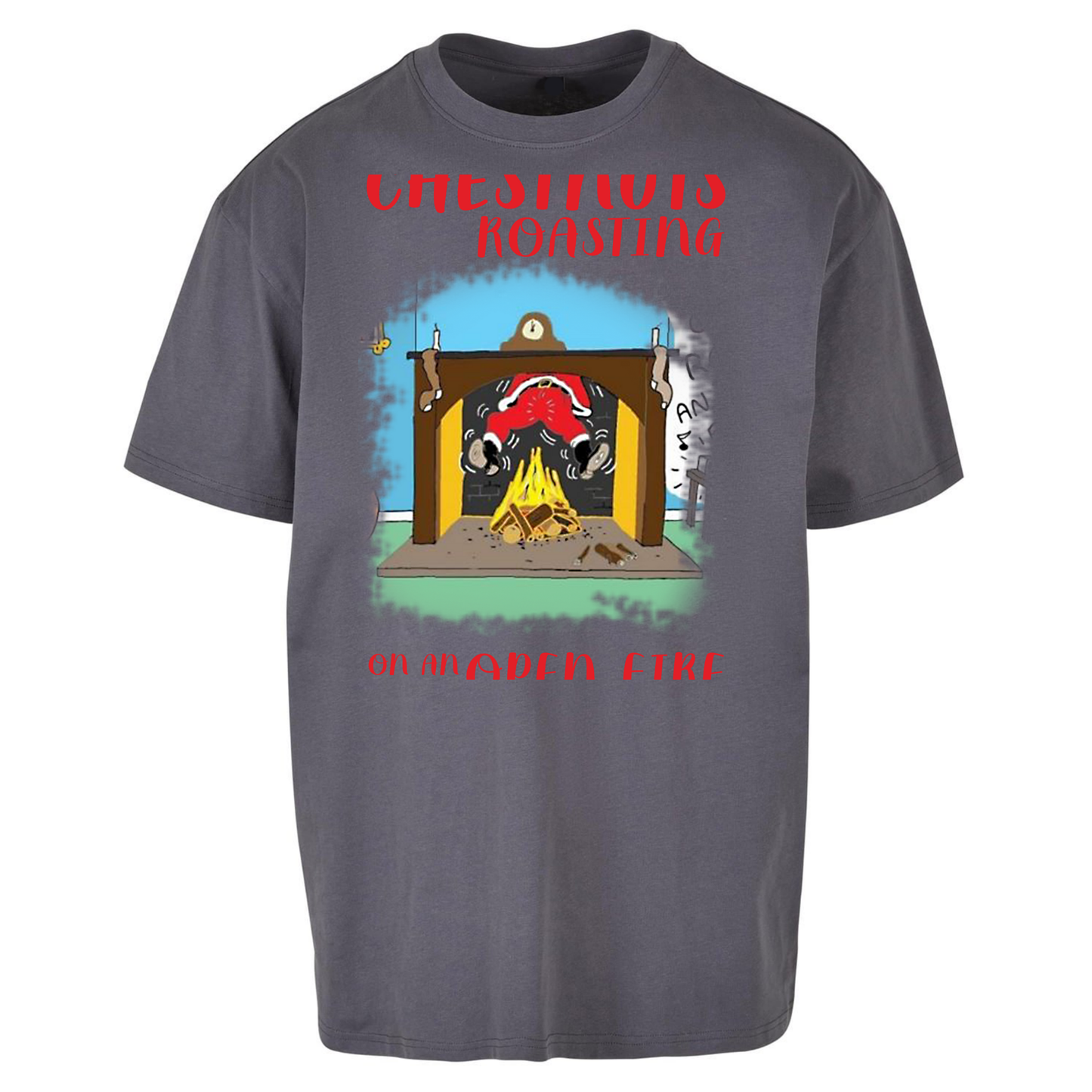Chestnuts Roasting On An Open Fire Christmas Oversized T Shirts