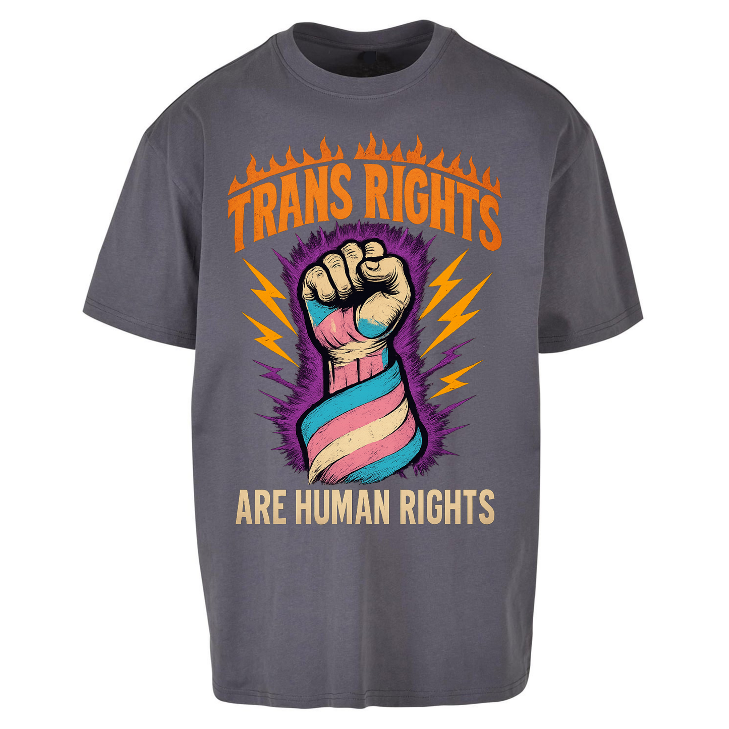 Trans Rights Are Human Rights Oversized T Shirts