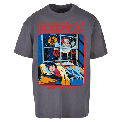 Creepy Santa Claus Christmas Oversized T Shirts