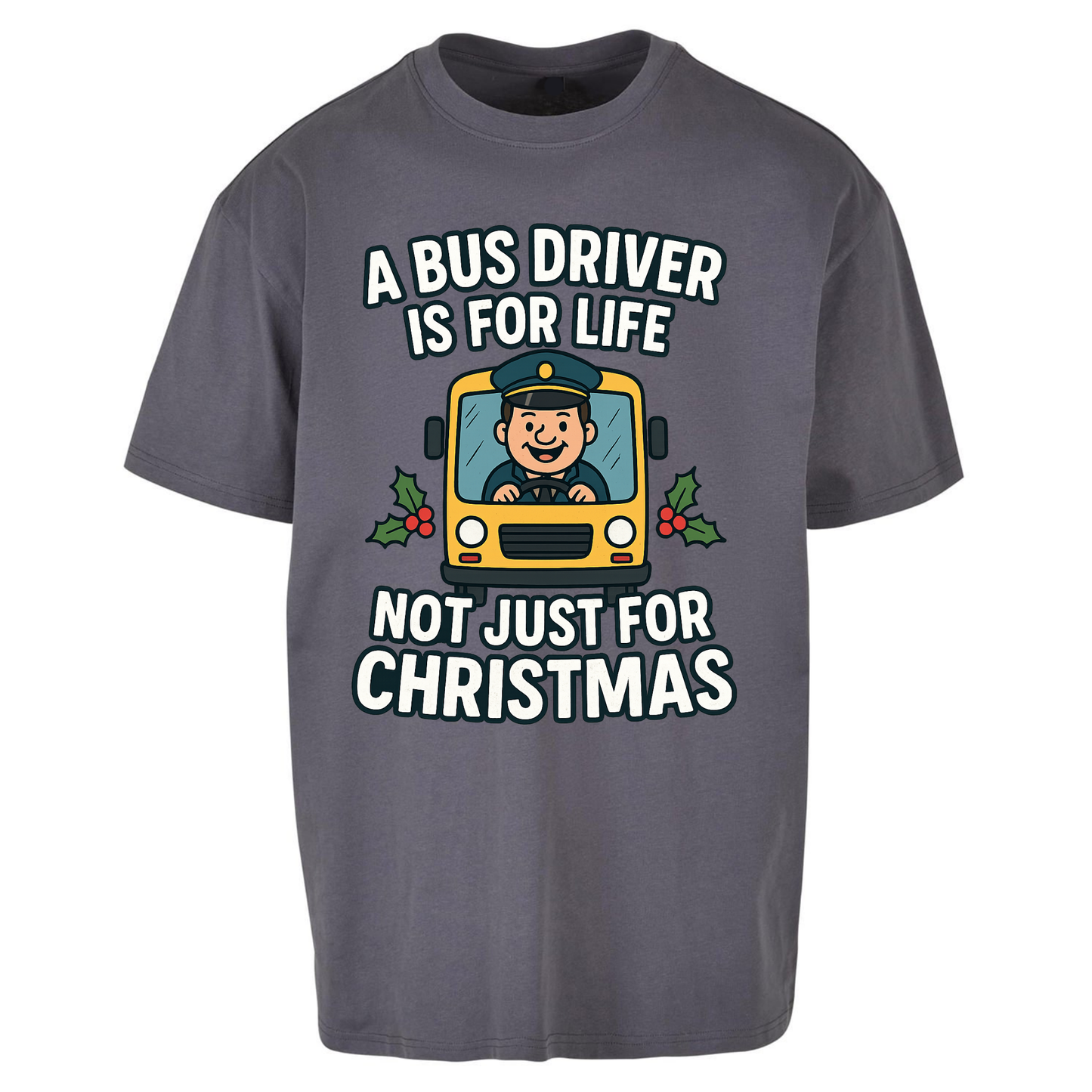 Bus Driver Christmas Oversized T Shirts
