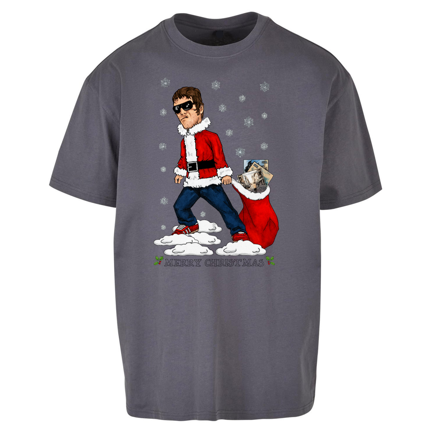 Liam Gallagher Christmas Santa Oversized T Shirts