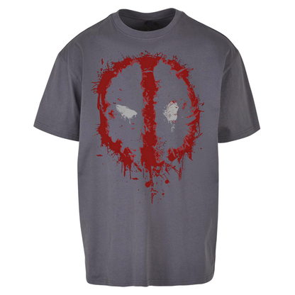 Marvel Deadpool Splatter Icon Oversized T Shirts