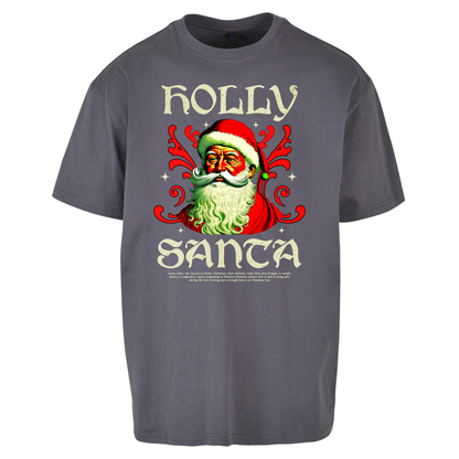 Holly Santa Christmas Oversized T Shirts